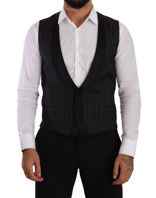 Chaleco elegante de vestir formal a rayas