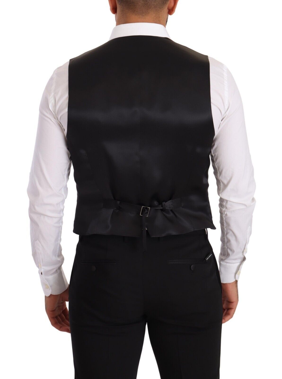 Elegante chaleco de seda gris
