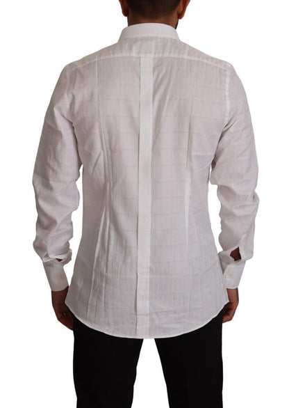 Camisa elegante de algodón blanco - Corte entallado