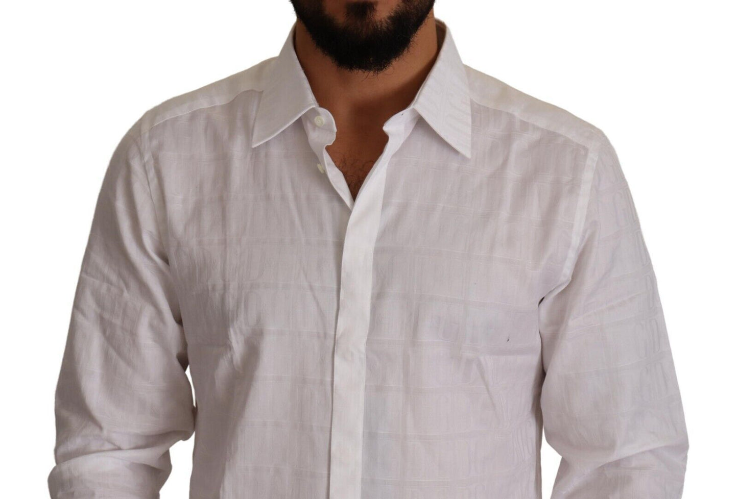 Camisa elegante de algodón blanco - Corte entallado