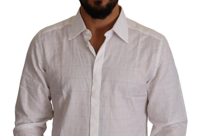 Camisa elegante de algodón blanco - Corte entallado