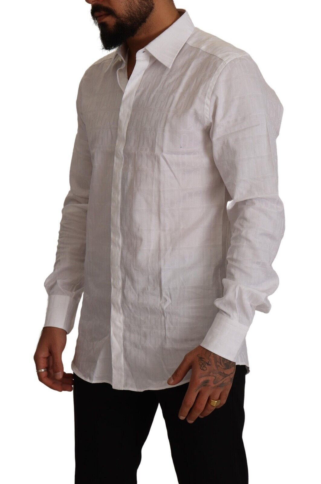 Camisa elegante de algodón blanco - Corte entallado