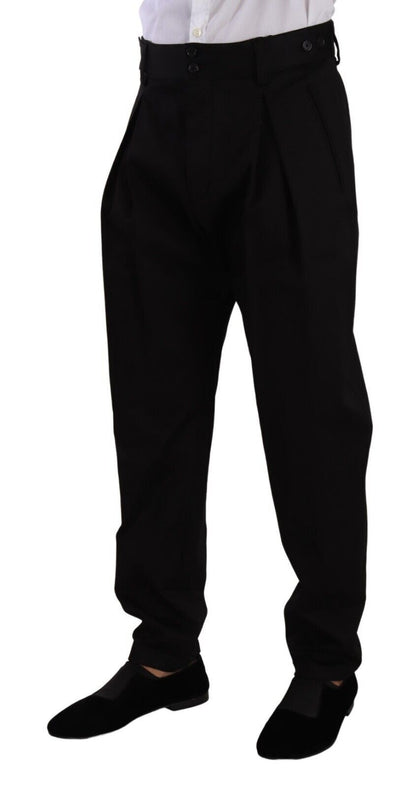 Pantalones elegantes de algodón de corte entallado