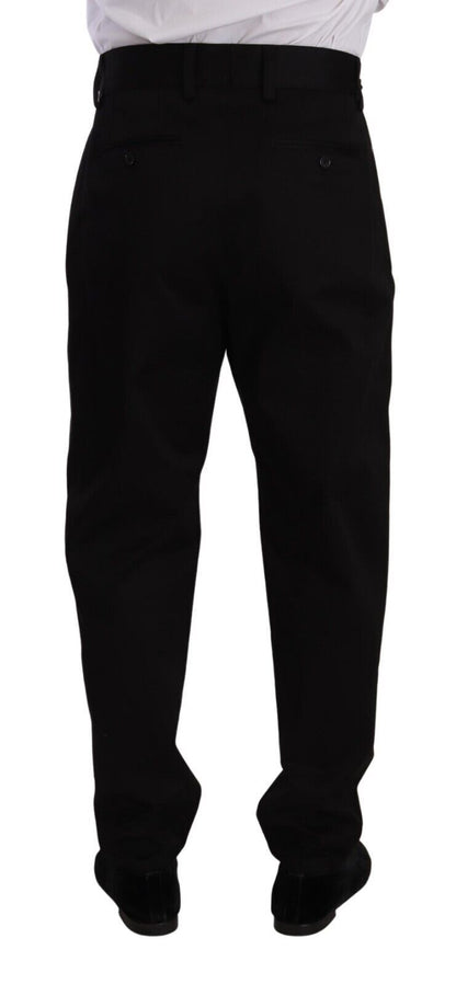 Pantalones elegantes de algodón de corte entallado