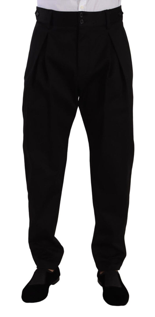 Pantalones elegantes de algodón de corte entallado