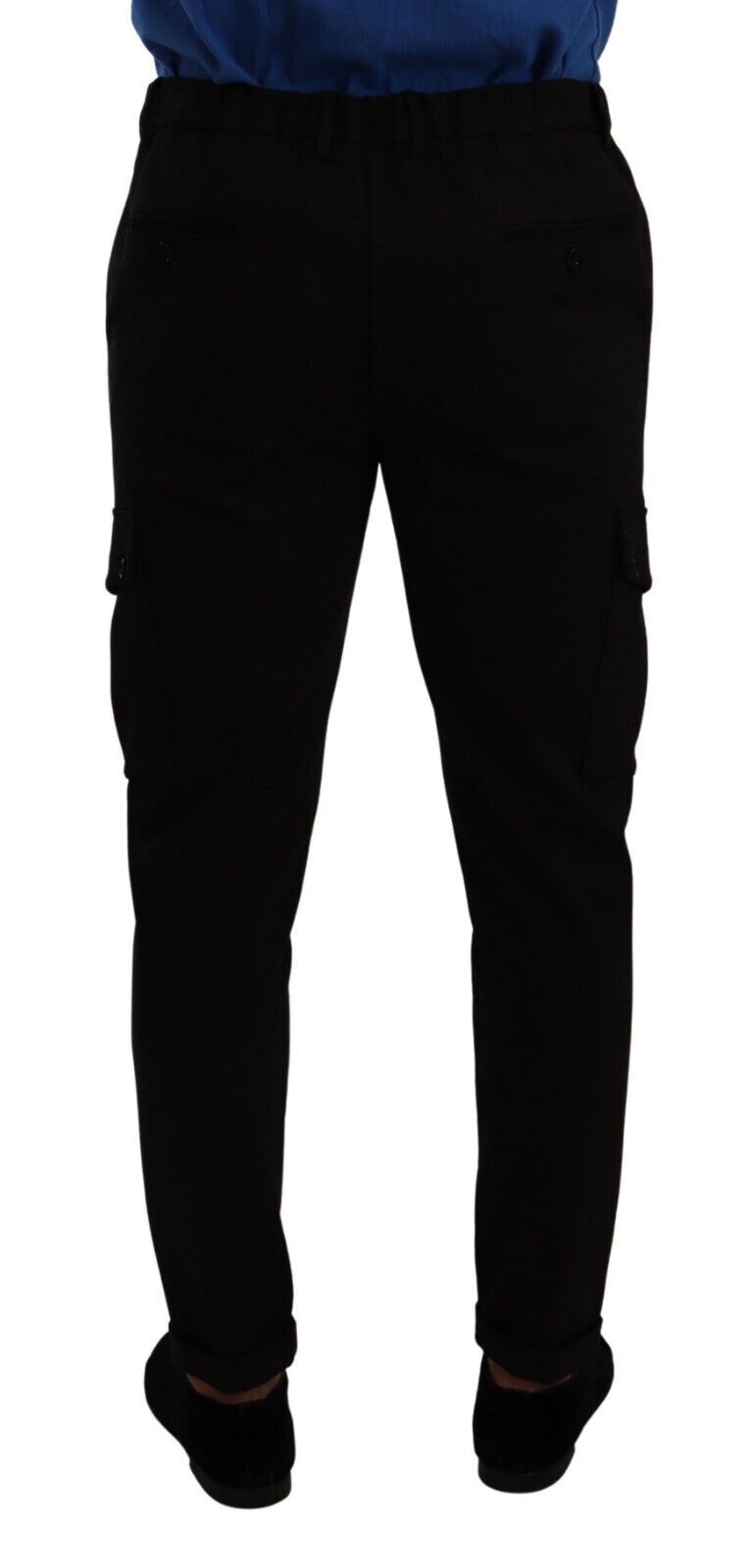 Pantalones cargo negros elegantes de corte ajustado