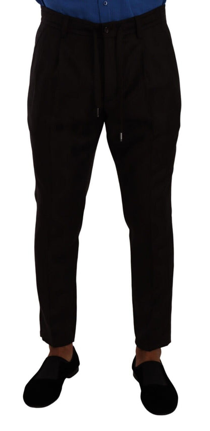 Elegantes pantalones deportivos de lana color burdeos