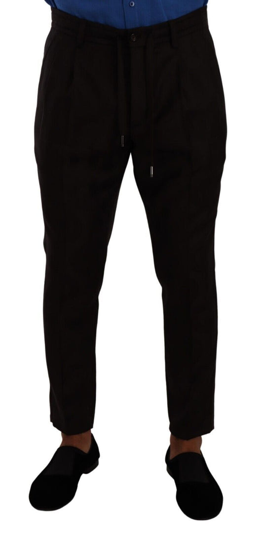 Elegantes pantalones deportivos de lana color burdeos