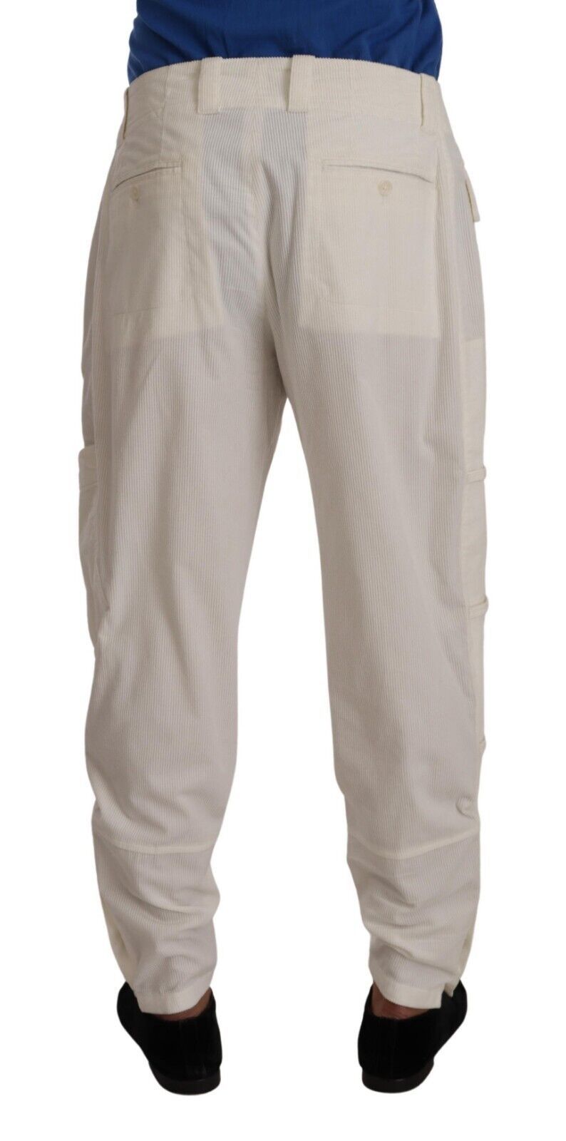 Pantalones cargo elegantes en blanco roto - Corte regular