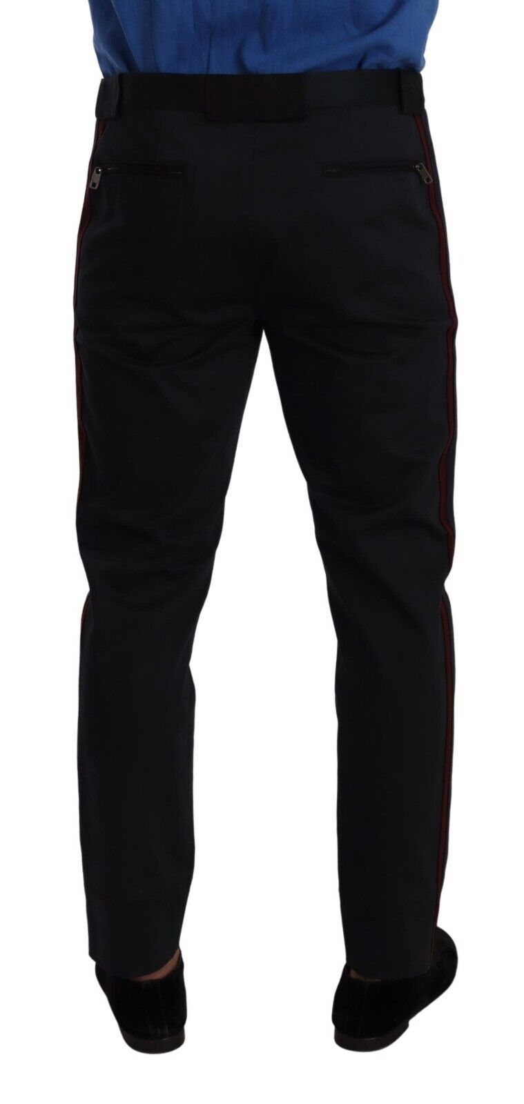Pantalones chinos chic de corte entallado en azul