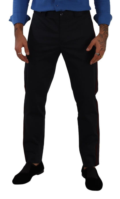 Pantalones chinos chic de corte entallado en azul