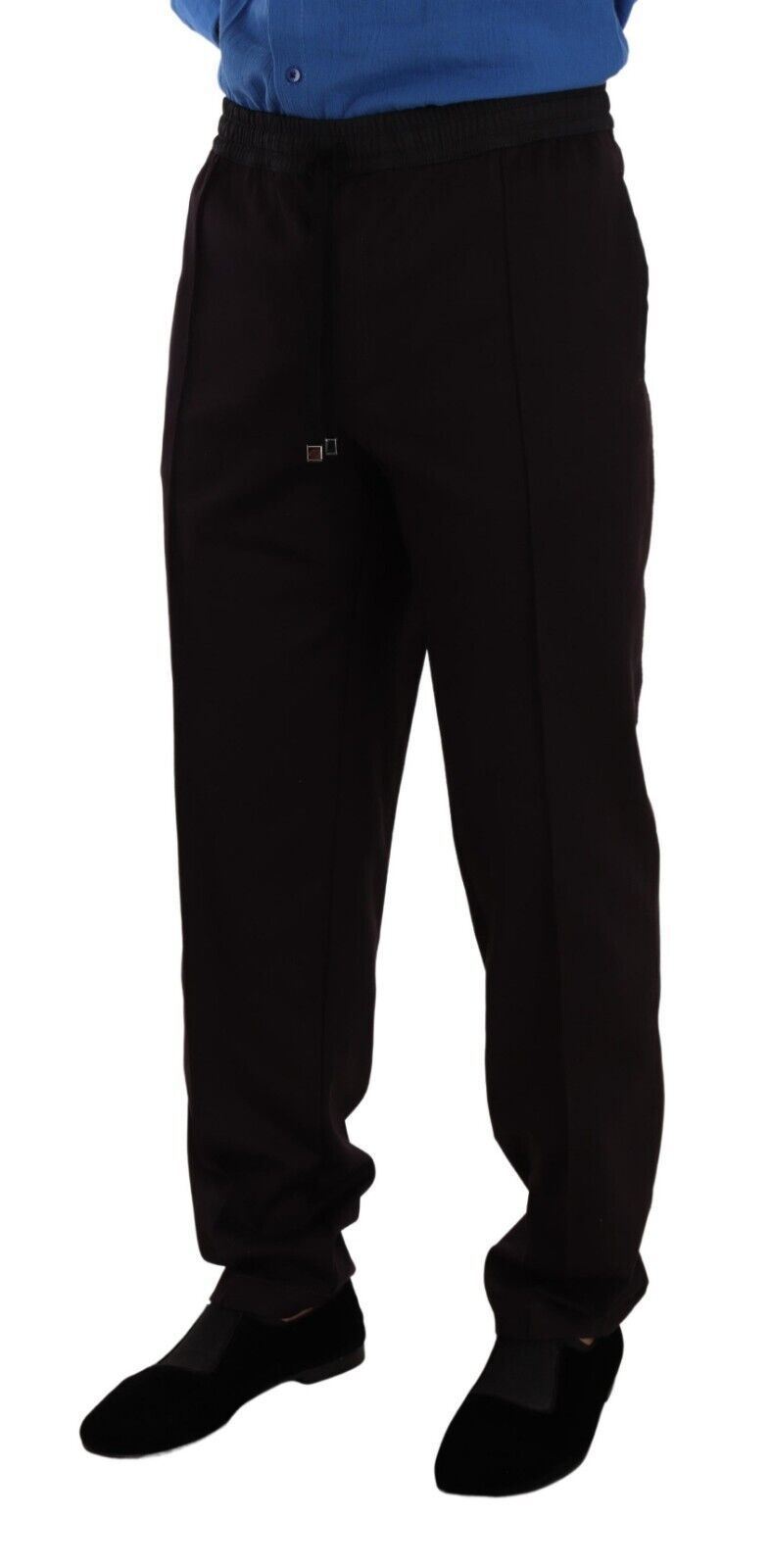 Elegantes pantalones deportivos de algodón burdeos