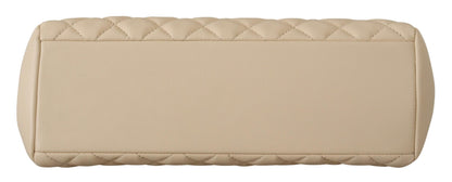 Elegante bolso tote de piel napa acolchada