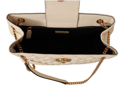 Elegante bolso tote de piel napa acolchada