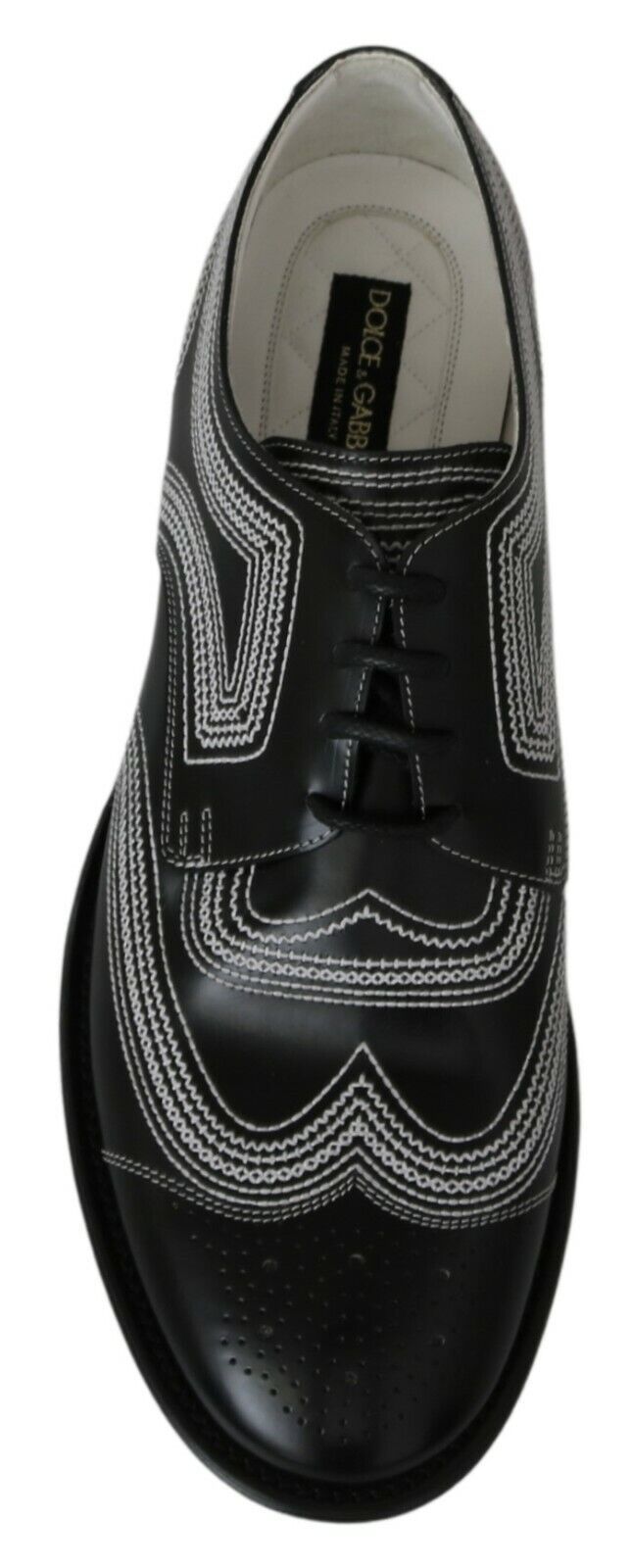 Elegantes zapatos Derby en blanco y negro
