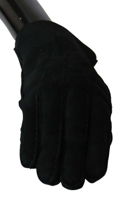 Guantes de motociclista elegantes de cuero negro