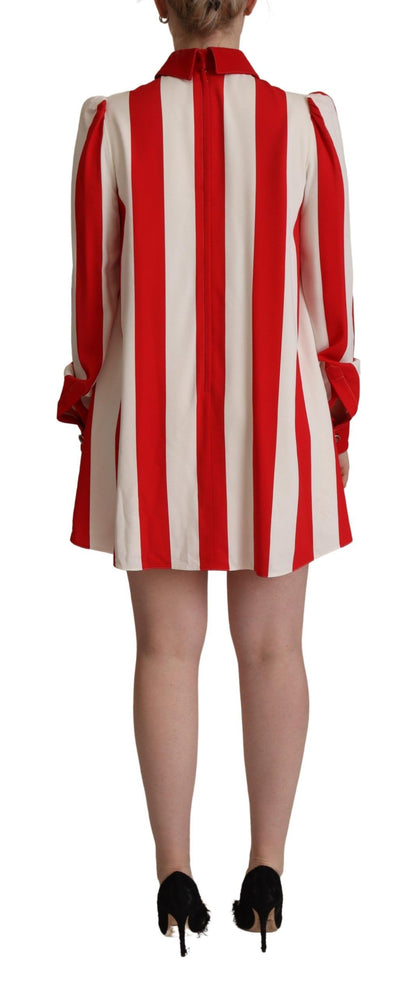 Elegante minivestido camisero a rayas