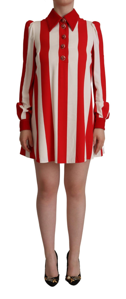 Elegante minivestido camisero a rayas