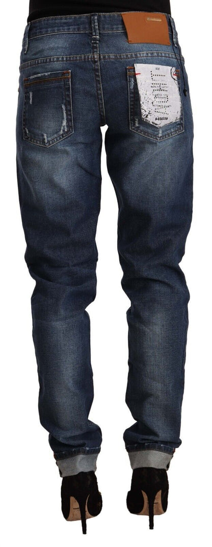 Denim de mezcla de algodón de corte ajustado y elegante