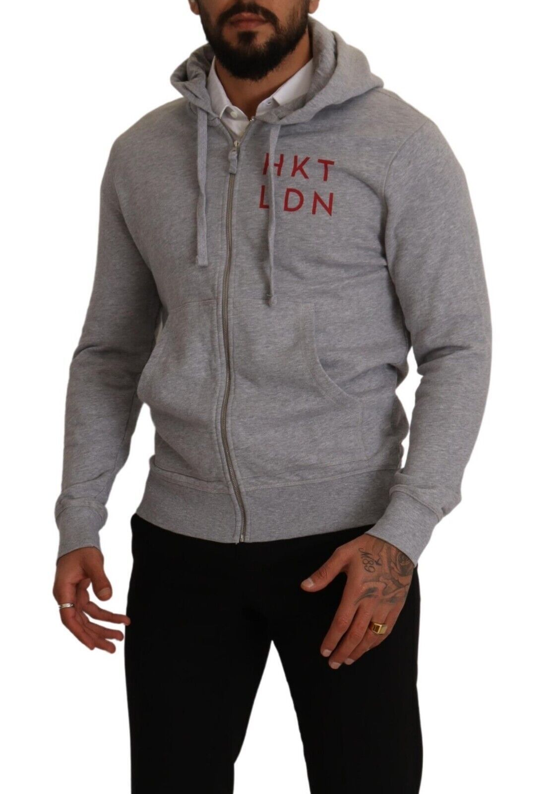 Elegante suéter Hackett con capucha y cremallera completa