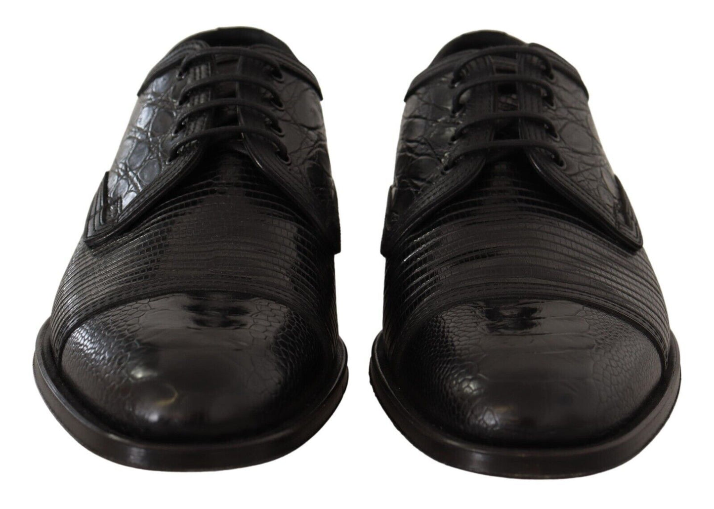 Zapatos formales con cordones de cuero exótico