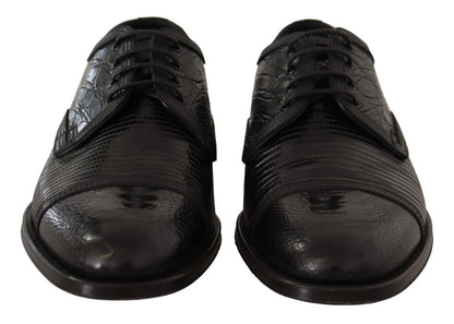 Zapatos formales con cordones de cuero exótico