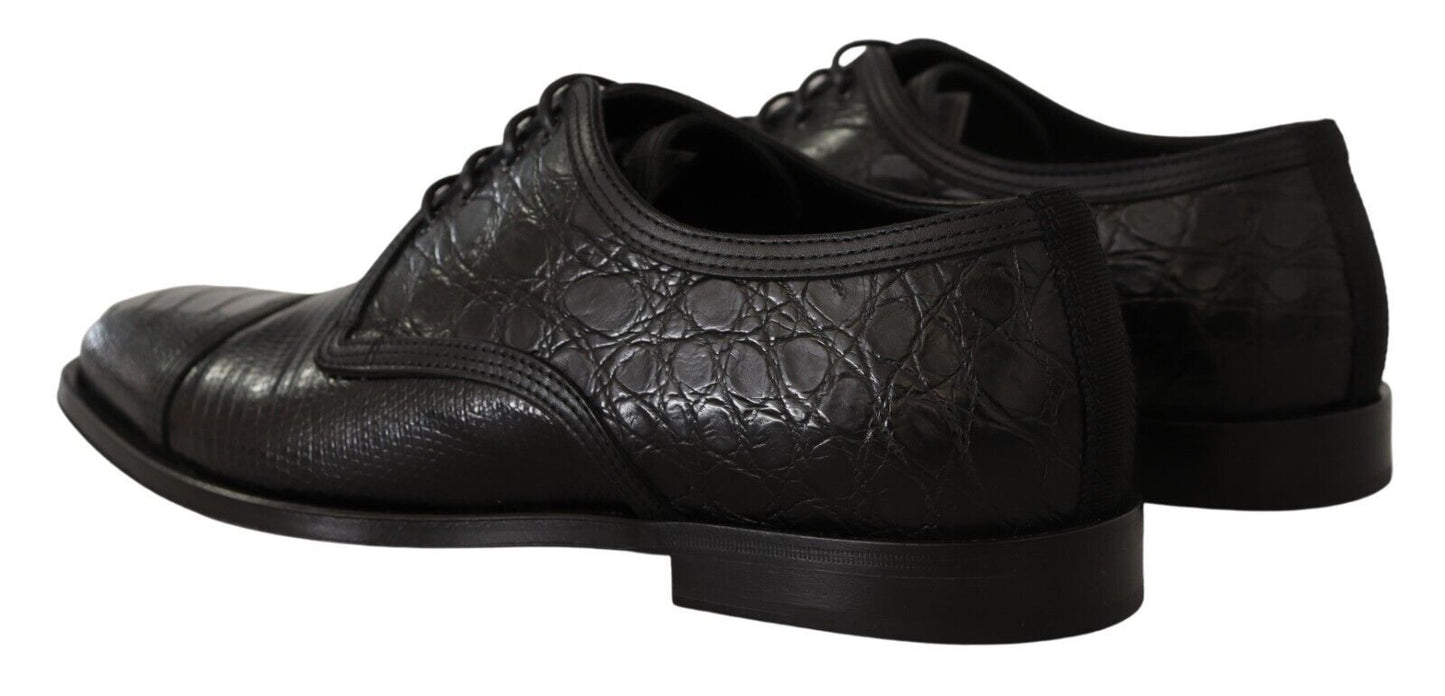 Zapatos formales con cordones de cuero exótico