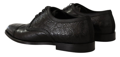Zapatos formales con cordones de cuero exótico