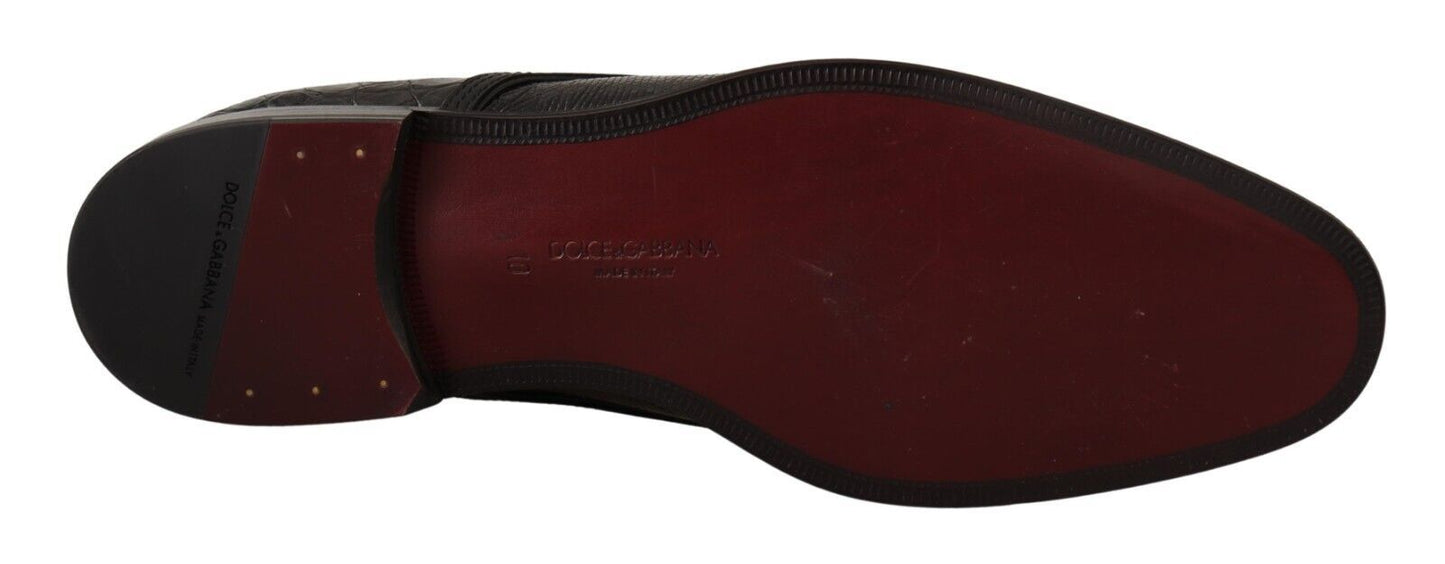 Zapatos formales con cordones de cuero exótico