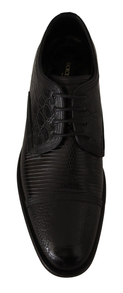 Zapatos formales con cordones de cuero exótico