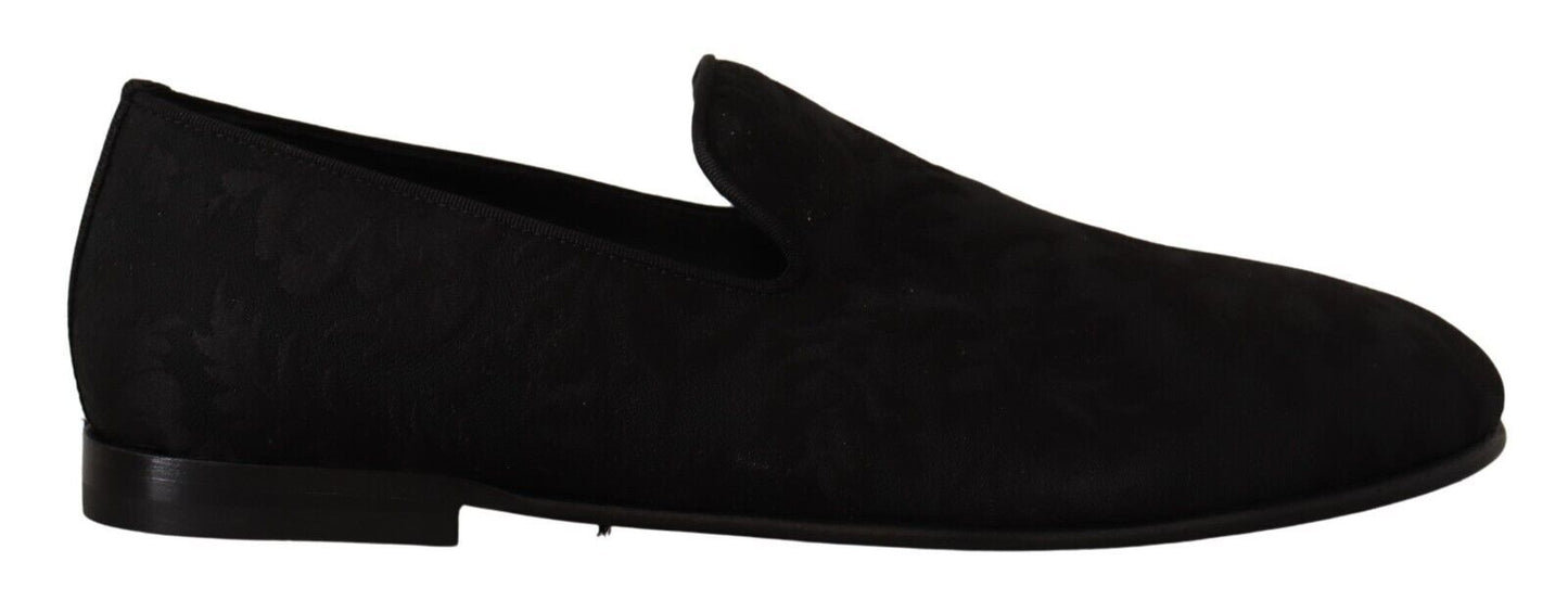 Elegantes mocasines planos de jacquard sin cordones