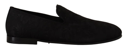 Elegantes mocasines planos de jacquard sin cordones
