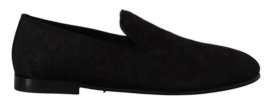Elegantes mocasines planos de jacquard sin cordones