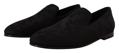 Elegantes mocasines planos de jacquard sin cordones