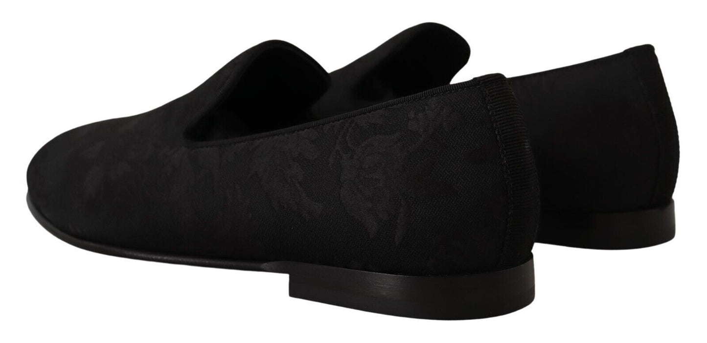 Elegantes mocasines planos de jacquard sin cordones