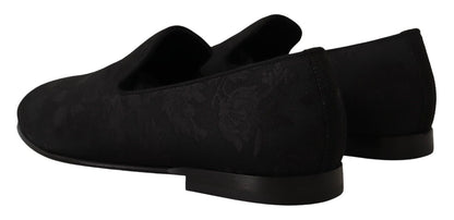 Elegantes mocasines planos de jacquard sin cordones
