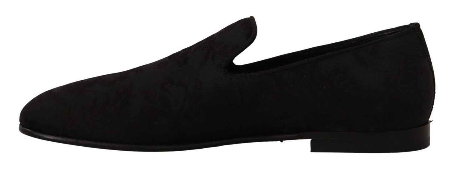 Elegantes mocasines planos de jacquard sin cordones