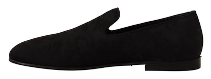 Elegantes mocasines planos de jacquard sin cordones
