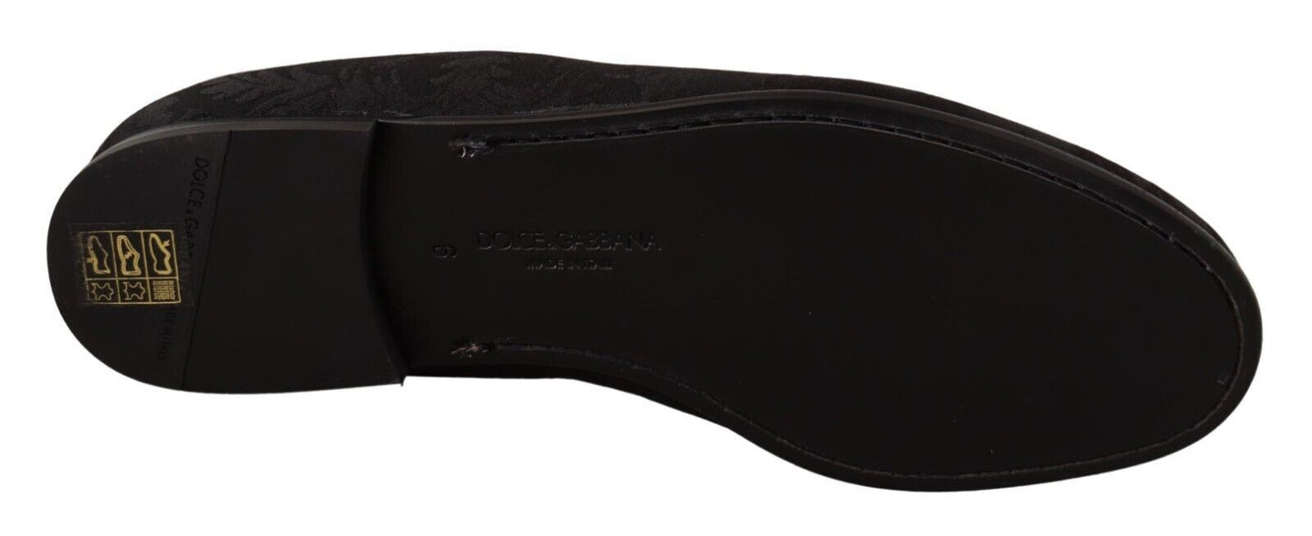 Elegantes mocasines planos de jacquard sin cordones