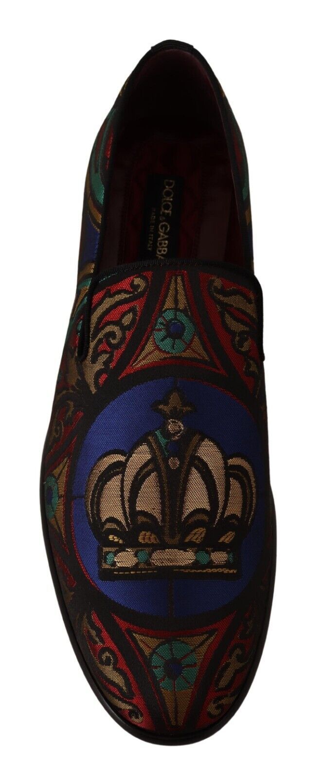 Pantuflas tipo mocasín con diseño de jacquard multicolor