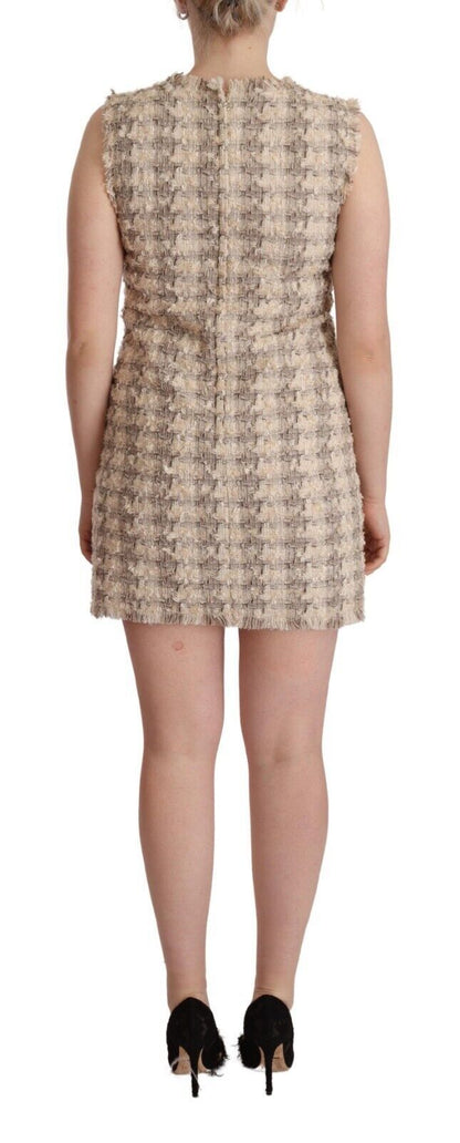 Vestido mini recto elegante a cuadros