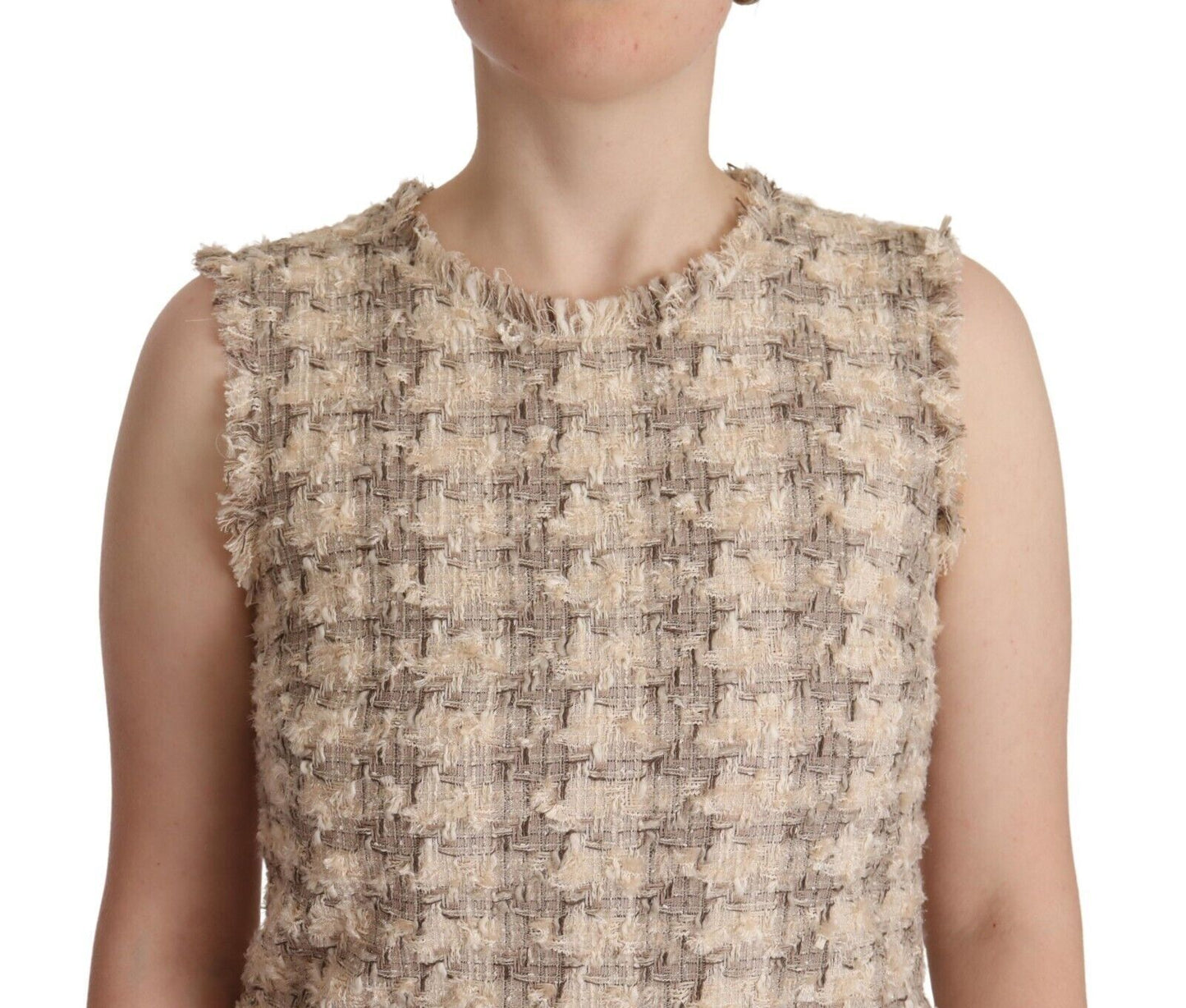 Vestido mini recto elegante a cuadros
