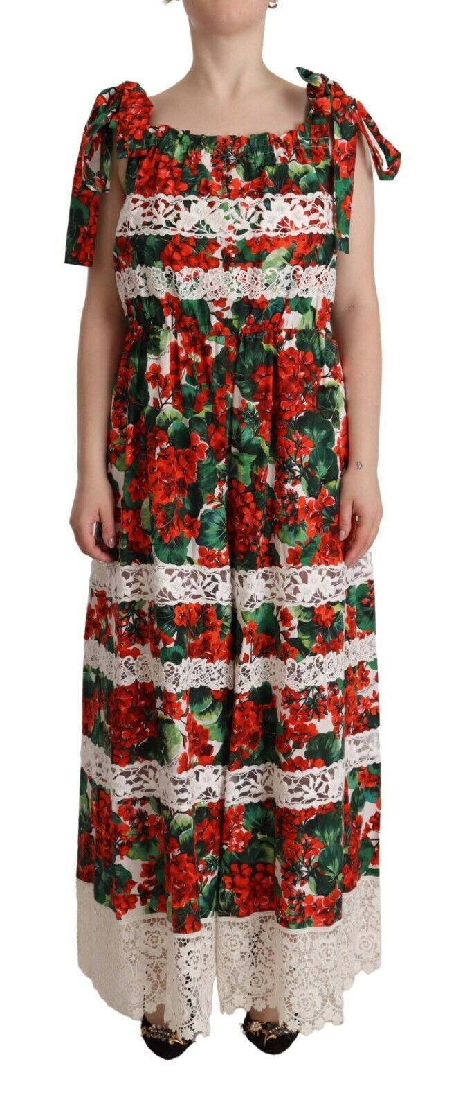Vestido largo floral multicolor