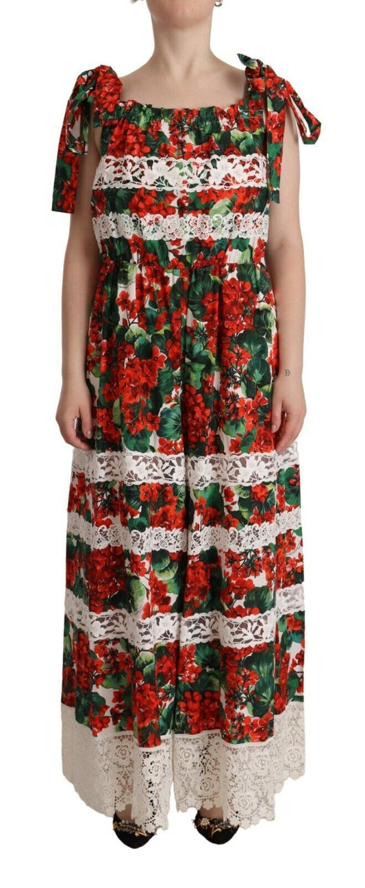 Vestido largo floral multicolor