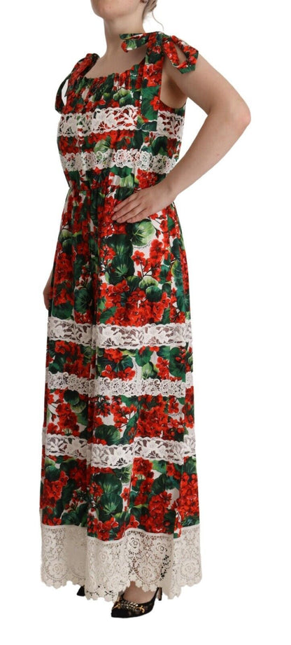Vestido largo floral multicolor