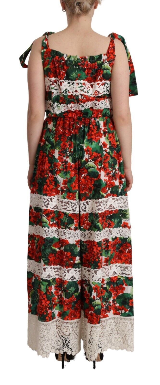 Vestido largo floral multicolor