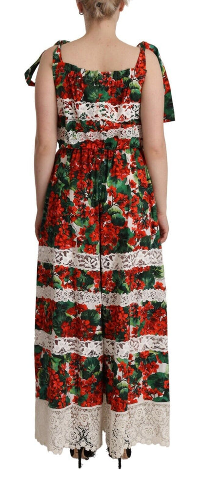 Vestido largo floral multicolor