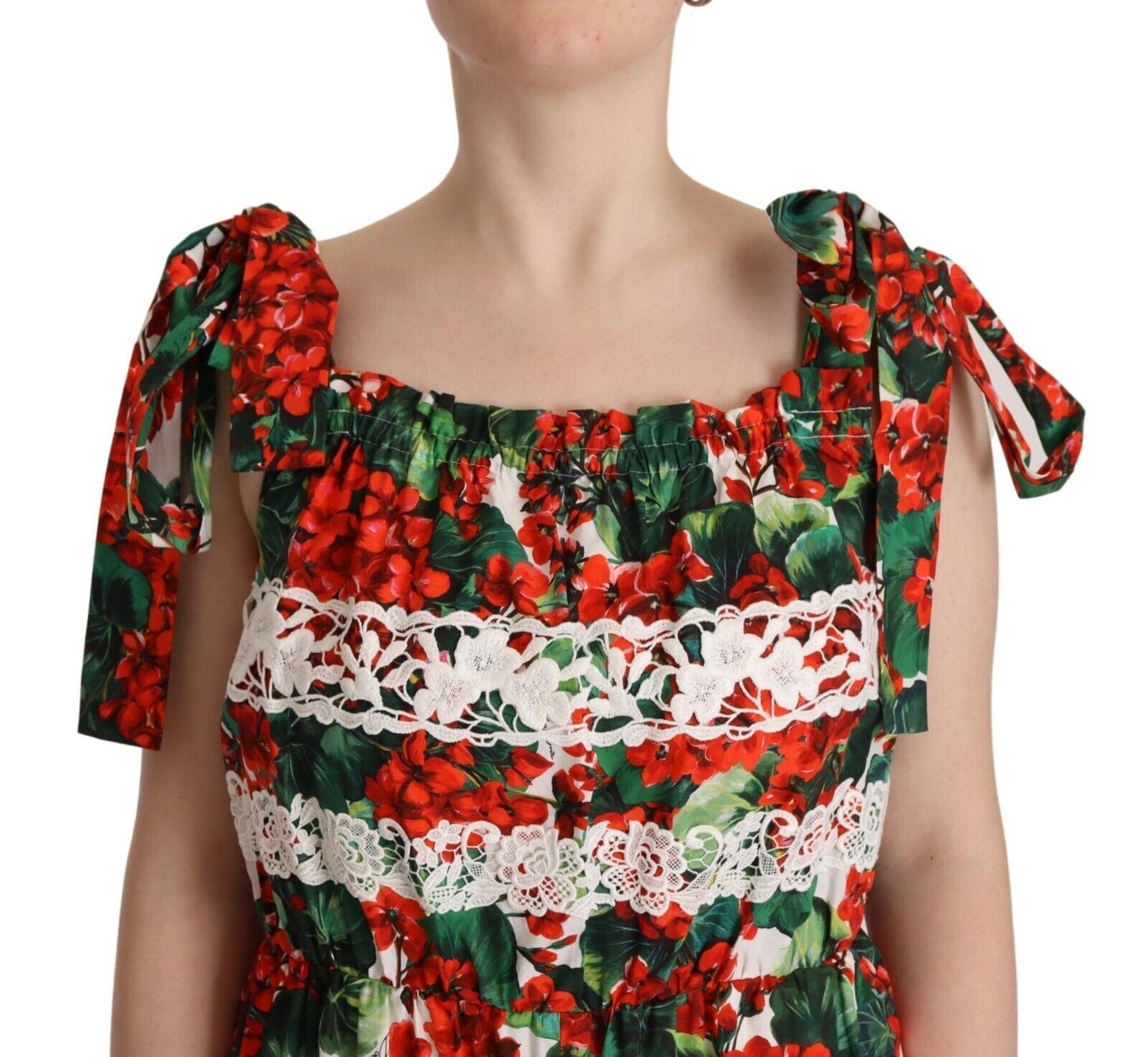 Vestido largo floral multicolor