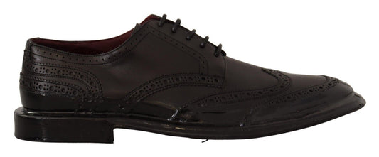 Elegante Derby Oxford de piel de becerro con punta de ala