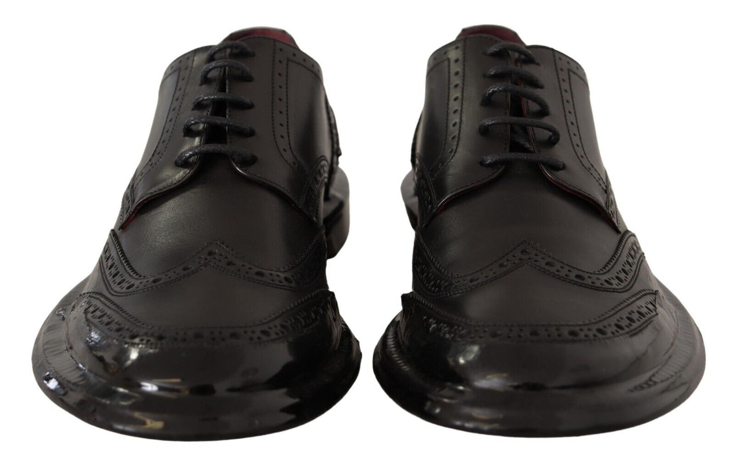 Elegante Derby Oxford de piel de becerro con punta de ala